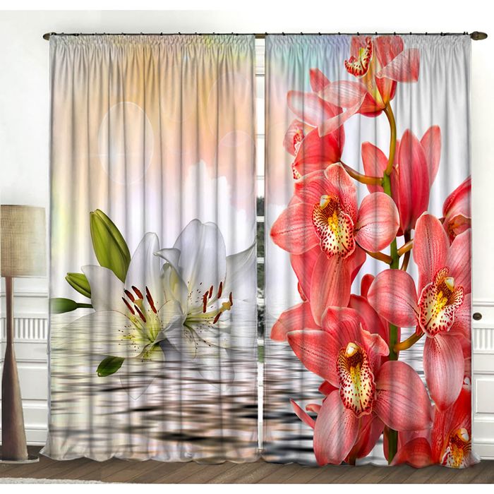 Комплект штор Нежное чувство 150х270 +/- 3см 2шт, габардин, п/э