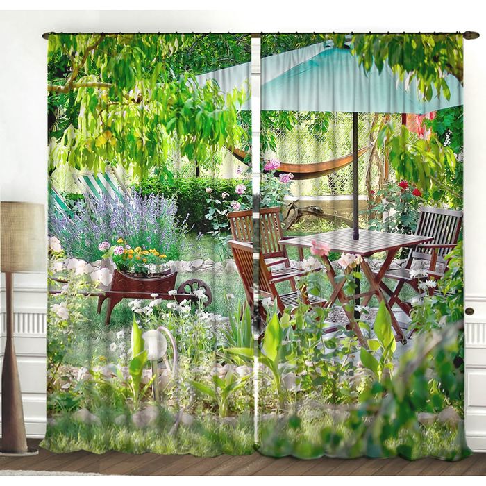 Комплект штор Полисад 150х270 +/- 3см 2шт, габардин, п/э