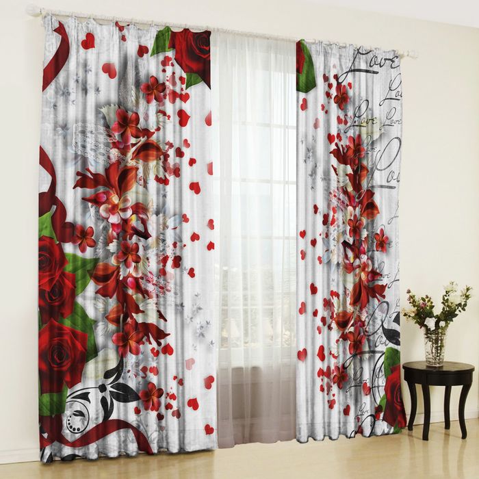 Комплект штор Увлечение 150х270 +/- 3см 2шт, габардин, п/э