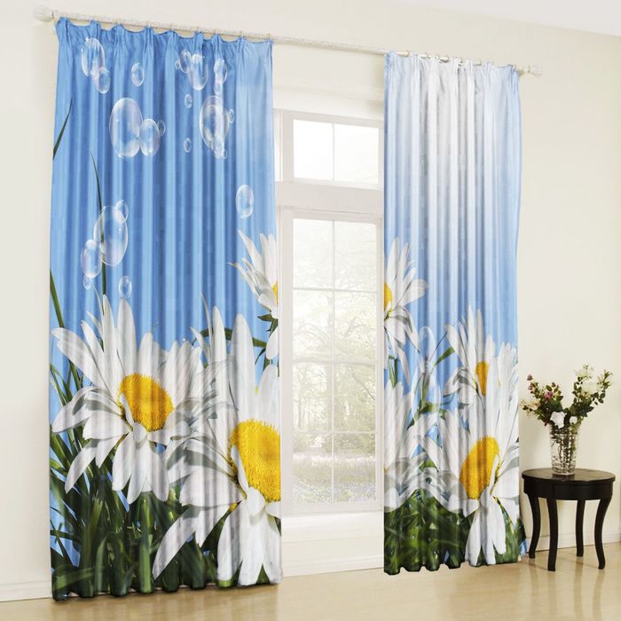 Комплект штор Утреннее небо 150х270 +/- 3см 2шт, габардин, п/э