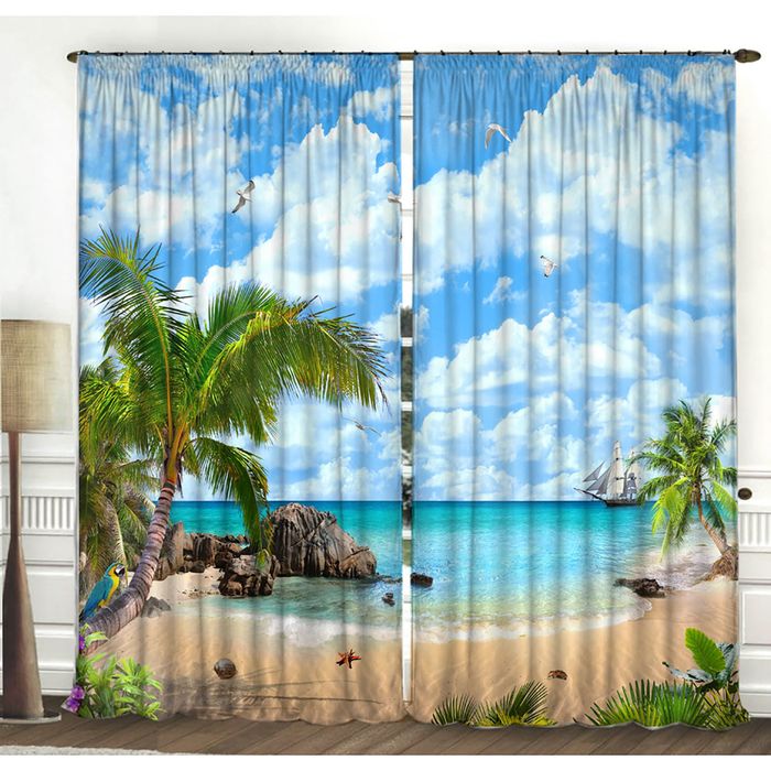 Комплект штор Шарман 150х270 +/- 3см 2шт, габардин, п/э