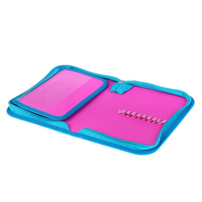 Пенал 1 секция 140 х 205 мм, откидная планка, ткань Smart Butterfly роз/голуб 531350