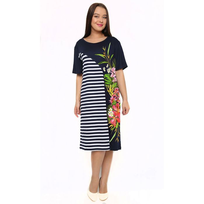 Туника женская Т-357 цвет синий, р-р 52