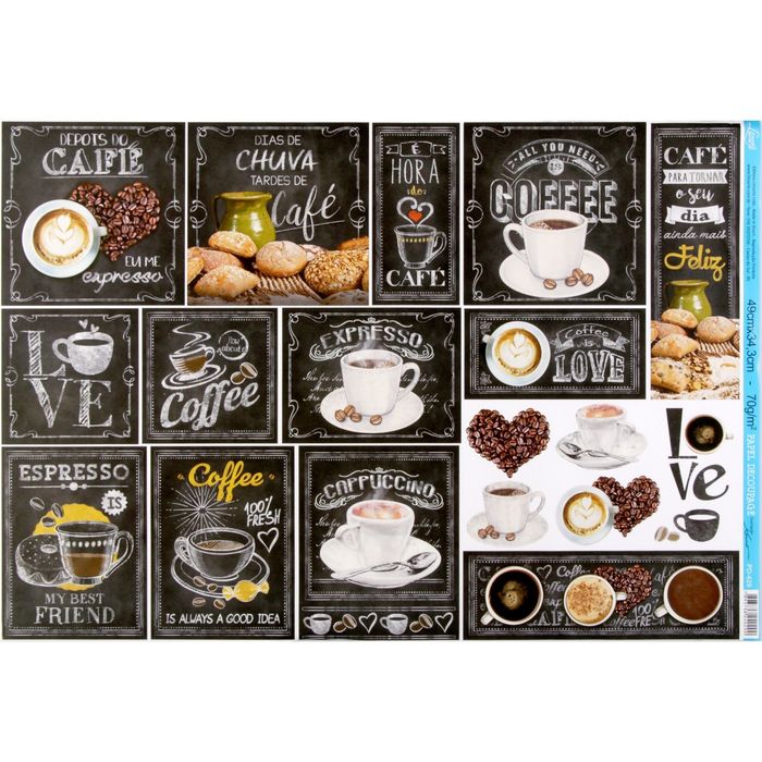 Декупажная бумага Litoarte "Love coffee" 49х34,3 см