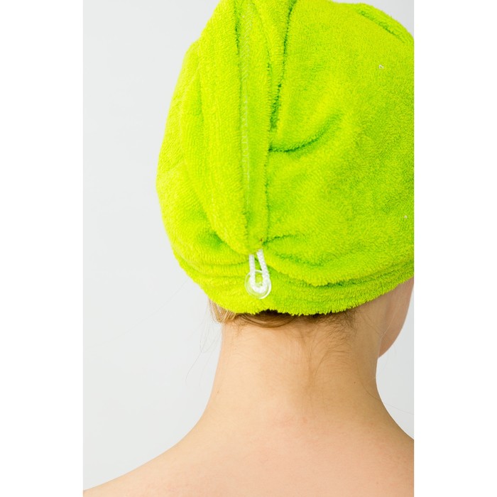 Набор для сауны "Экономь и Я" парео 68*150см+чалма махра, цв.салатовый, 340 г/м2, хл.100%