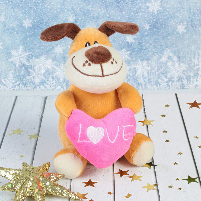 Мягкая игрушка "Собачка с сердцем"