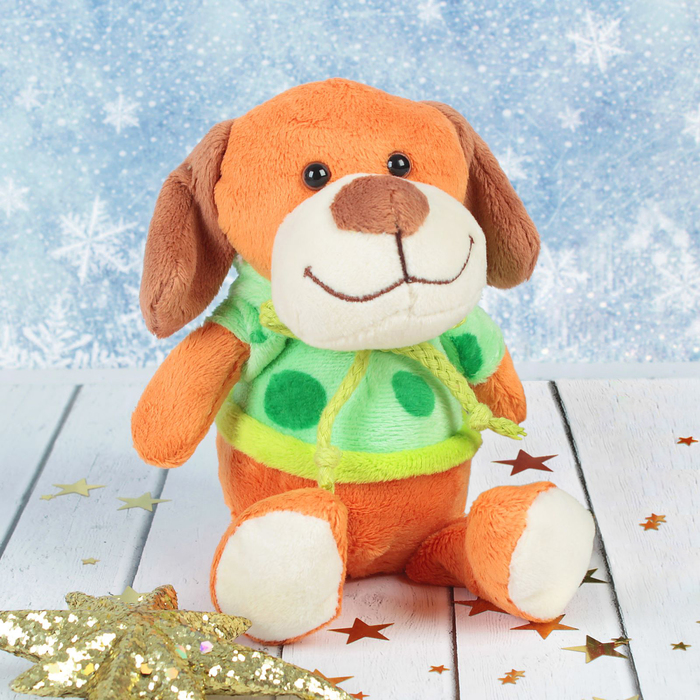 Мягкая игрушка "Рыжий пёсик" в кофточке