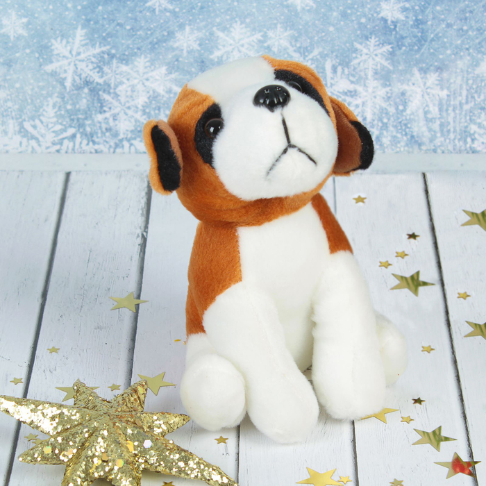 Мягкая игрушка "Щеночек", чёрные глазки и носик