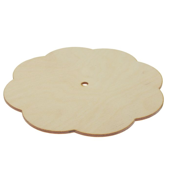 Заготовка для часов из фанеры №15 "Цветок" d=22 см, толщ. 4мм