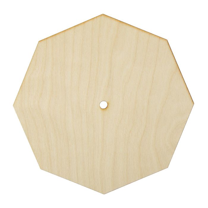 Заготовка для часов из фанеры №19 "Восьмигранник" 22х22х0,4 см