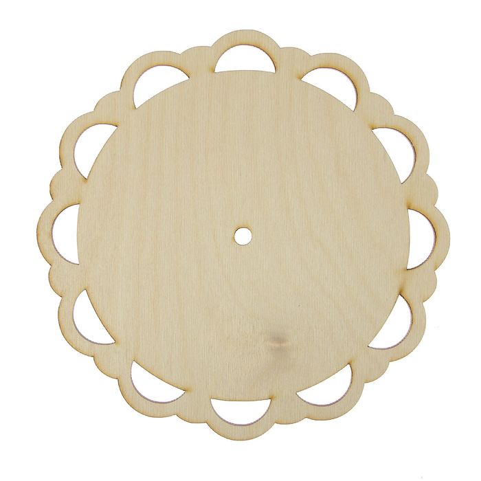 Заготовка для часов из фанеры "Круг резной" d=22 см, толщ. 4мм