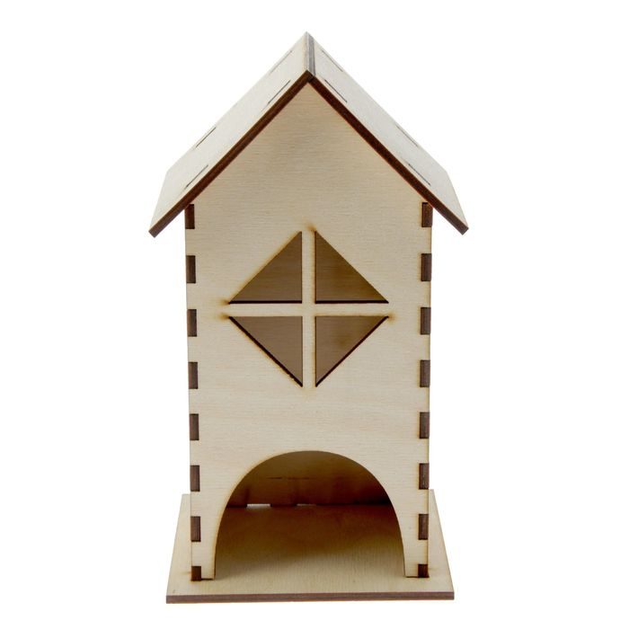 Чайный домик из фанеры "С окошком №1" (набор 7 деталей) 22х10х0,4 см