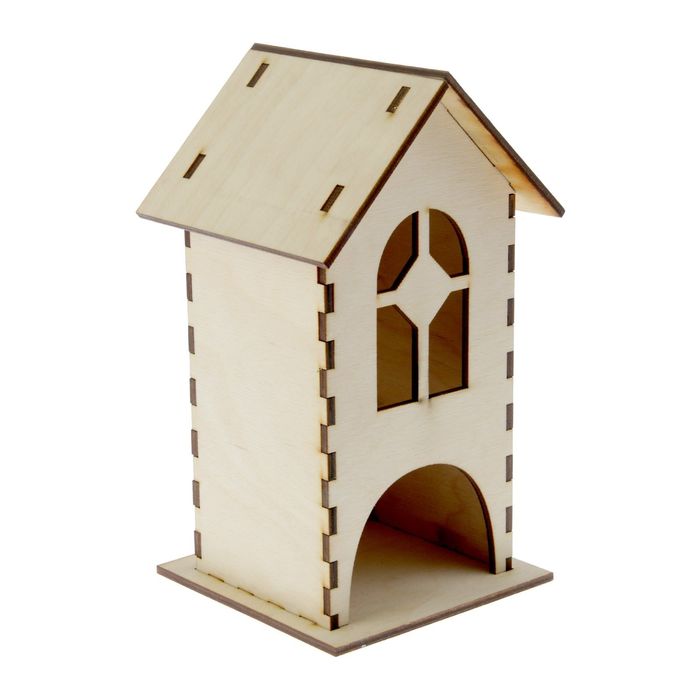 Чайный домик из фанеры "С окошком №2" (набор 7 деталей) 22х10х0,4 см