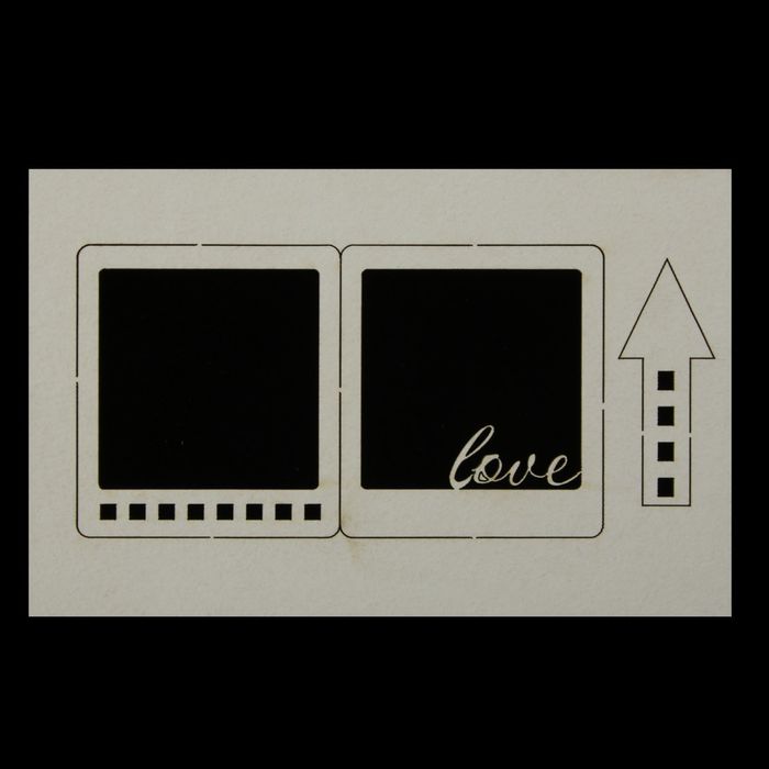 Чипборд картон "Полароид" №3, 14,5х9,2х0,1 см