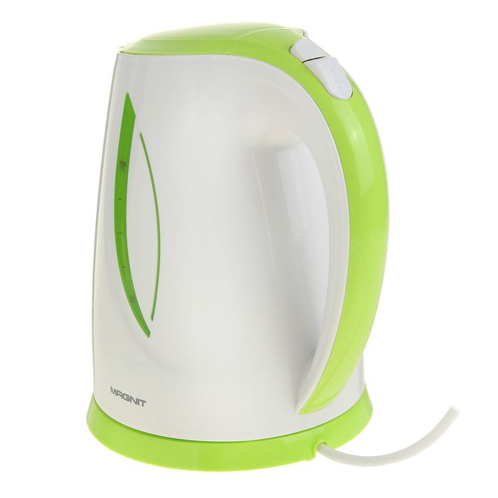 Чайник Magnit RMK-2229, 1.7 л, 2200 Вт, бело-зеленый