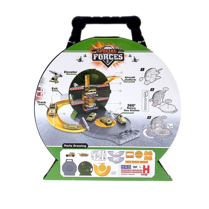 Парковка-трансформер "Военная база", в кейсе