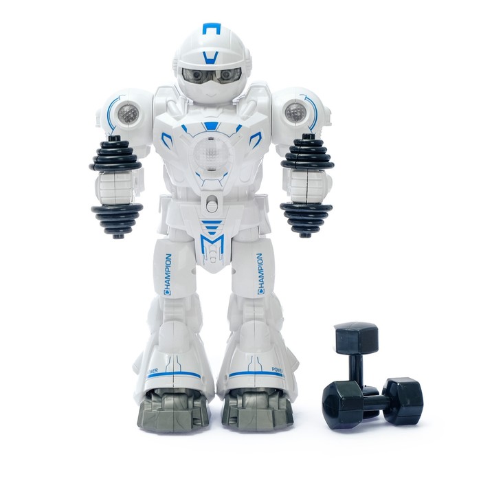 Робот «Атлет», световые и звуковые эффекты, работает от батареек