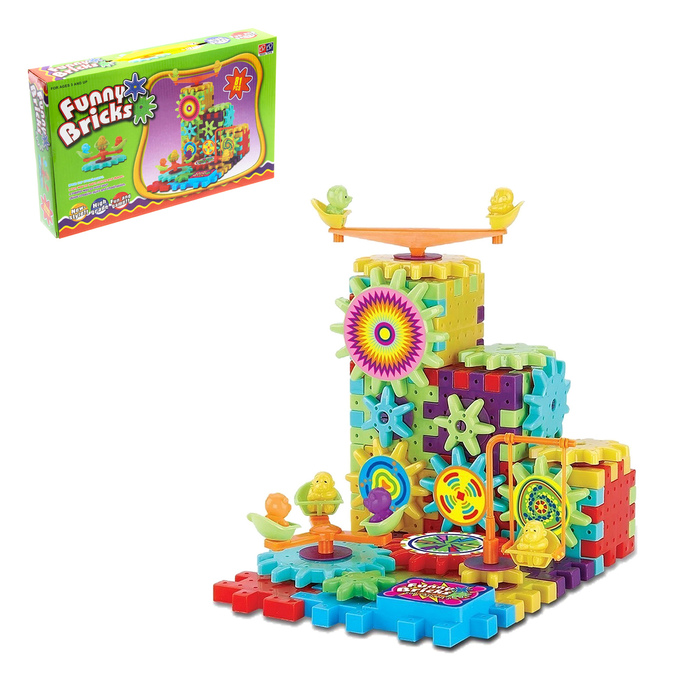 Конструктор «Забавные шестерёнки», работает от батареек, 81 деталь