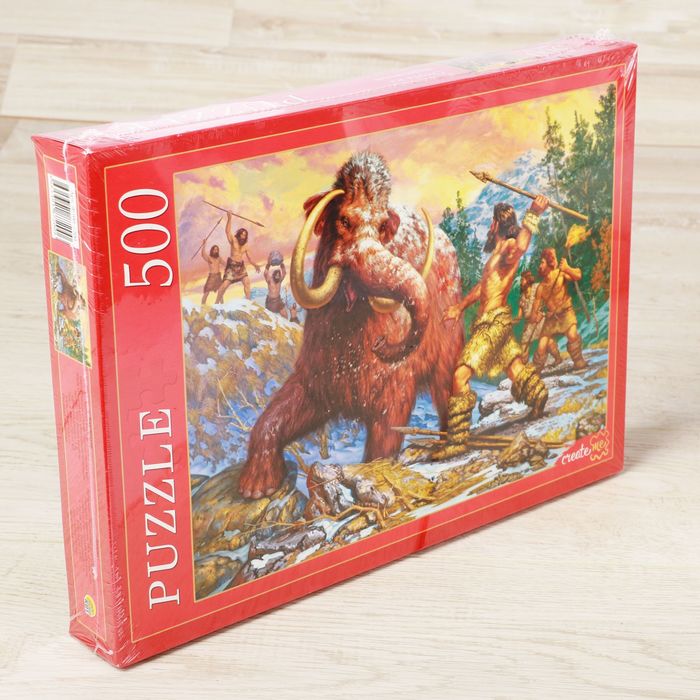 Пазл "Охота на мамонтов", 500 элементов