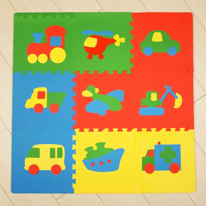 Мягкий пол универсальный "Транспорт", 30 х 30 см