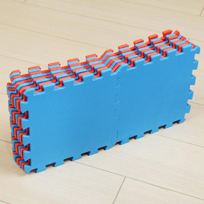 Мягкий пол универсальный, 25 х 25, красно-синий