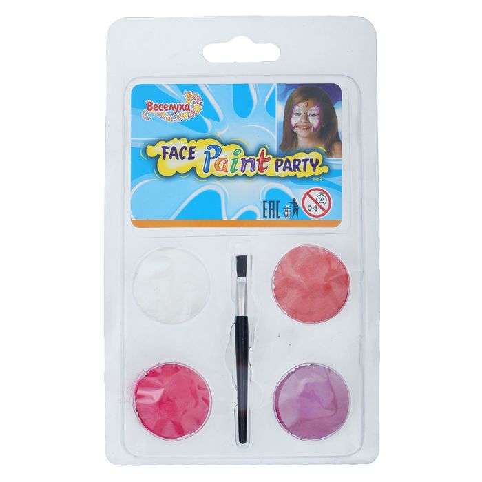 Грим для лица и тела "Аквагрим. Нежная бабочка", набор 4 цвета