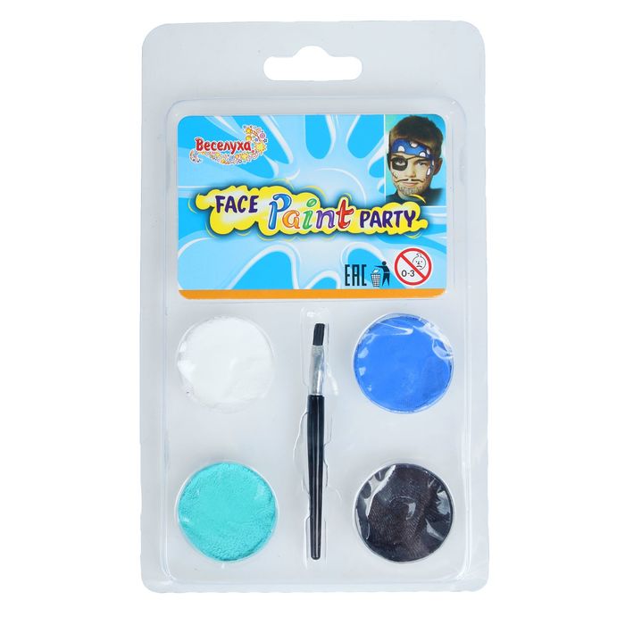 Грим для лица и тела "Аквагрим. Моряк", набор 4 цвета