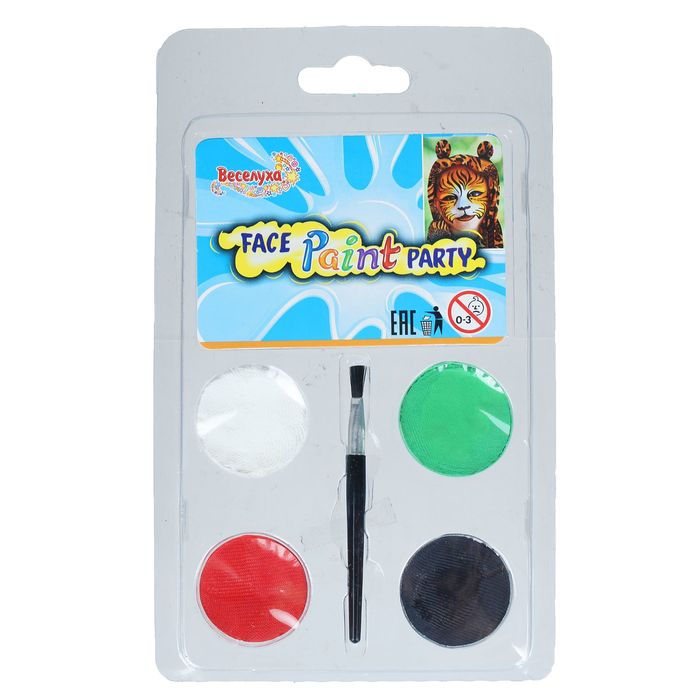 Грим для лица и тела "Аквагрим. Приключения", набор 4 цвета