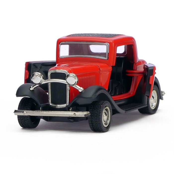 Машина металлическая "Классическая", инерционная, свет и звук, масштаб 1:32, цвета МИКС