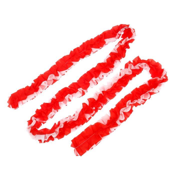 Украшение на капот "Лента спиральная", белый/красный