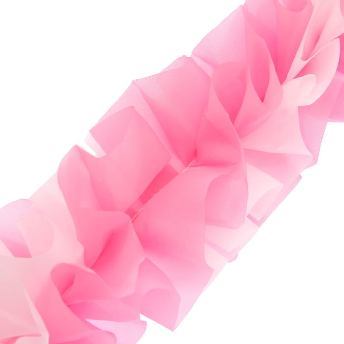 Украшение на капот "Лента спиральная", белый/розовый