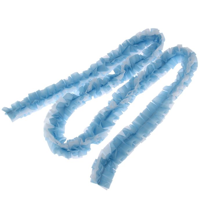 Украшение на капот "Лента спиральная", белый/голубой