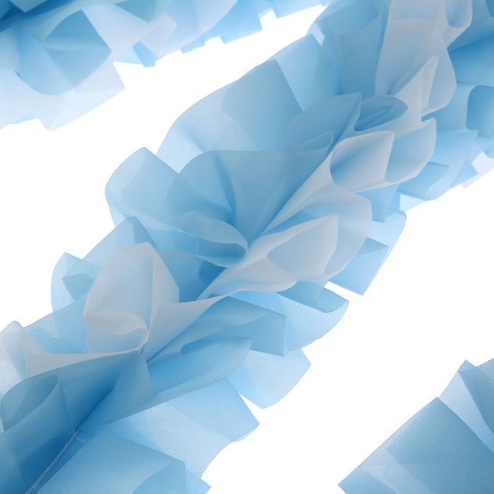 Украшение на капот "Лента спиральная", белый/голубой