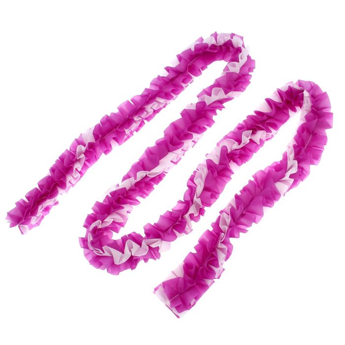 Украшение на капот "Лента спиральная", белый/пурпурный, 323 см
