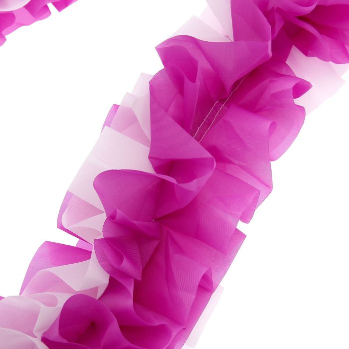 Украшение на капот "Лента спиральная", белый/пурпурный, 323 см