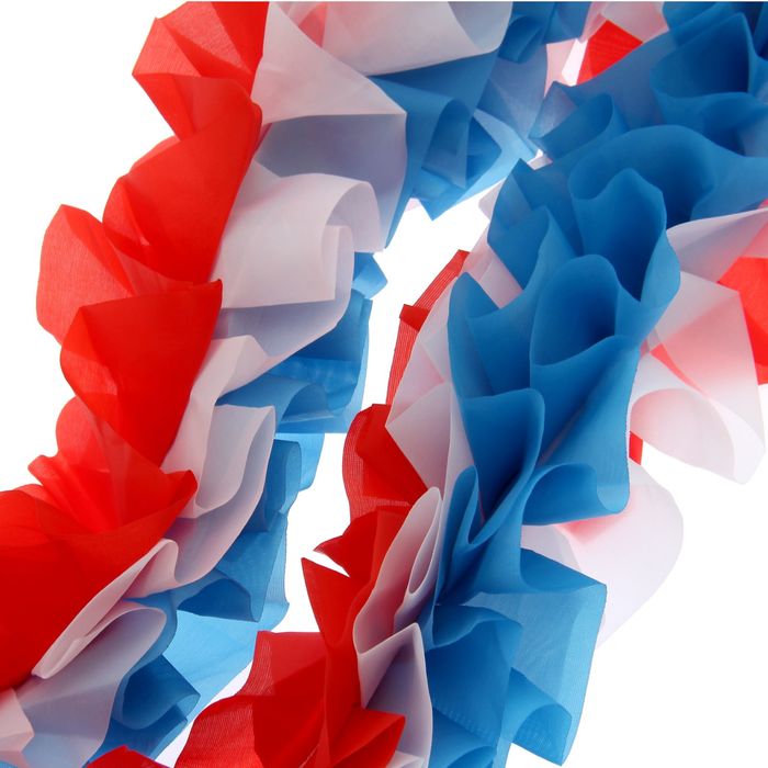 Украшение на капот "Лента спиральная", белый/синий/красный, микс