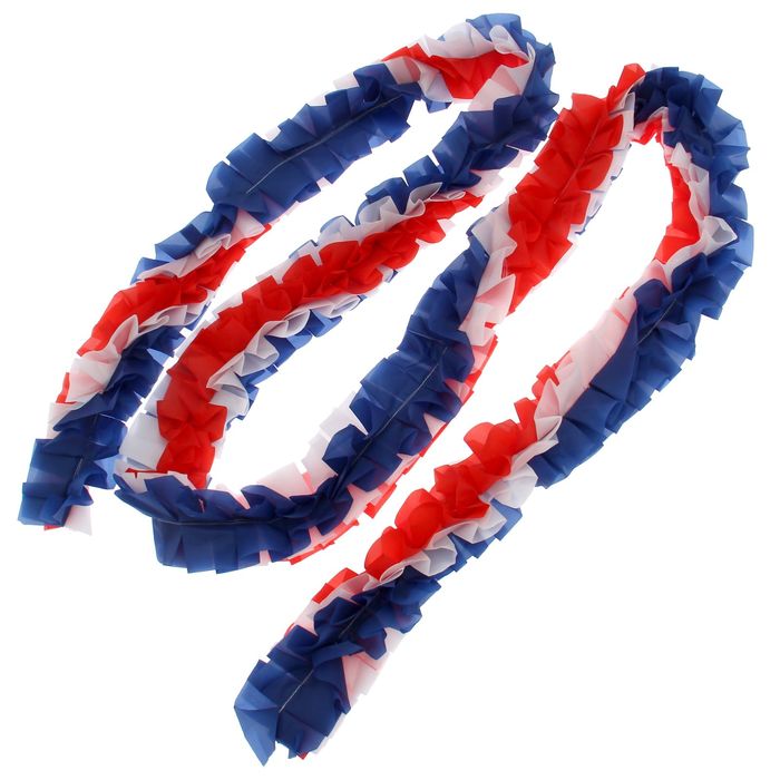 Украшение на капот "Лента спиральная", белый/синий/красный, микс