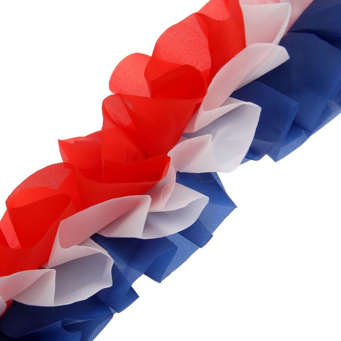 Украшение на капот "Лента спиральная", белый/синий/красный, микс