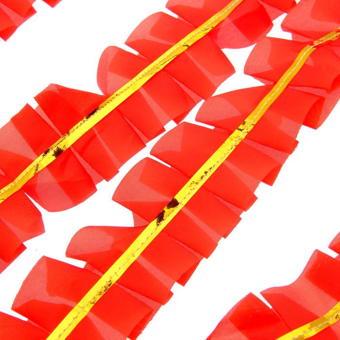 Украшение на капот "Лента волнистая тонкая", красное