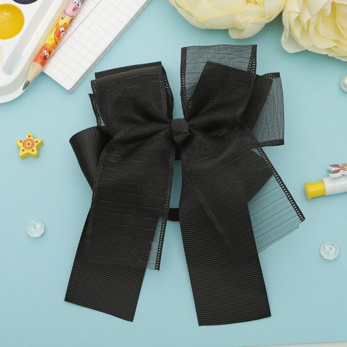 Бант для девочек "Школьница", шлейф, чёрный