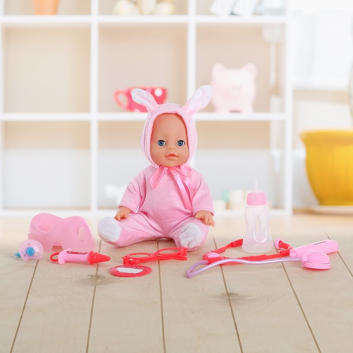 Пупс функциональный "Женечка", писает, пьёт, с аксессуарами, МИКС