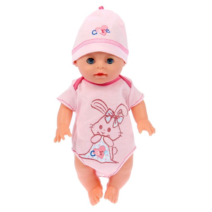 Одежда для пупса, боди с шапочкой, цвет розовый