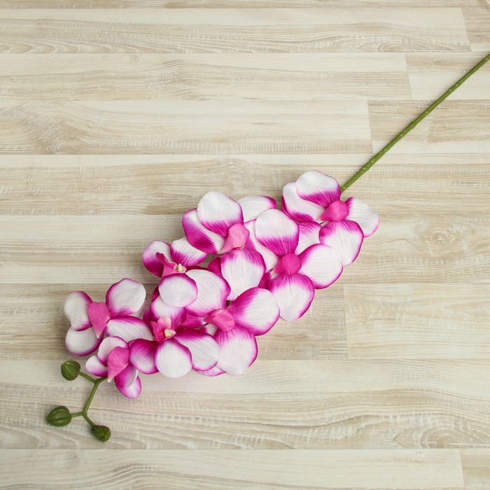 Цветы искусственные "Орхидея Сандера" 90 см, бело-сиреневая