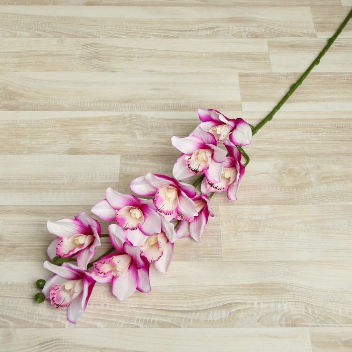 Цветы искусственные "Орхидея амабилис" 90 см, бело-сиреневая