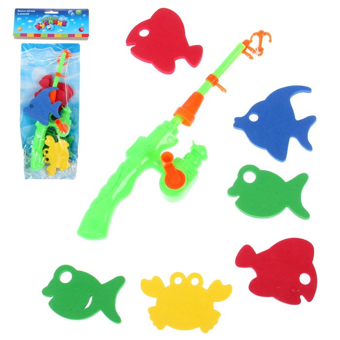 Рыбалка "Цветные рыбки", 7 предметов