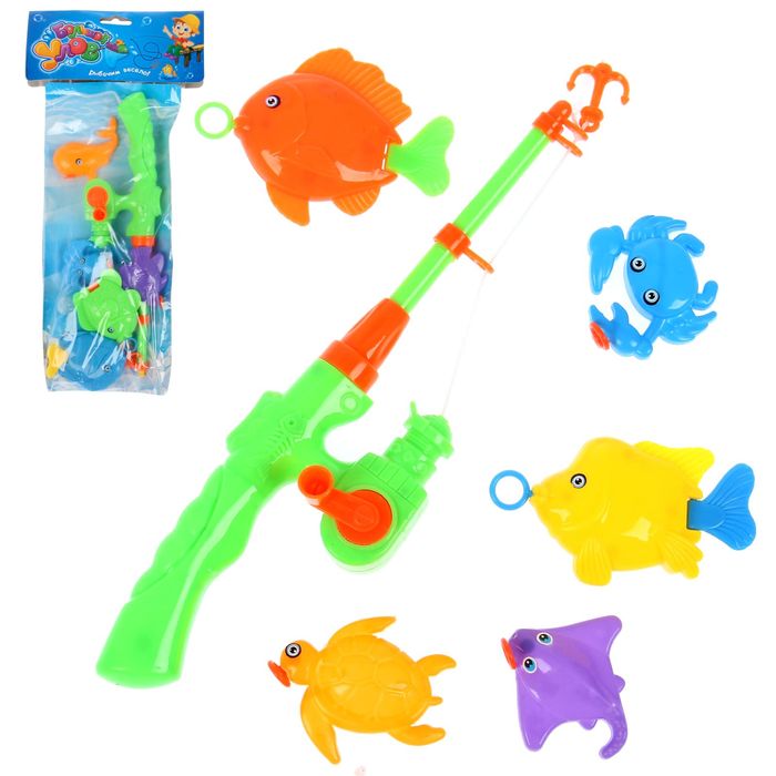 Рыбалка "Цветные рыбки", 6 предметов, МИКС