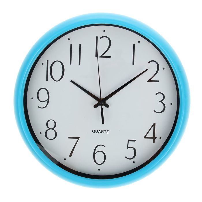 Часы настенные, круглые, классика, рама тонкая, микс, d=30 см