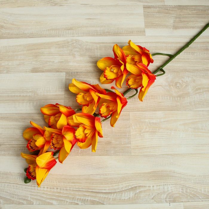 Цветы искусственные "Орхидея амабилис" 90 см, жёлтая