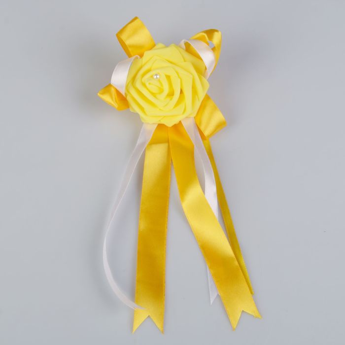 Украшение «Роза» на ручки и зеркала авто, жёлтое