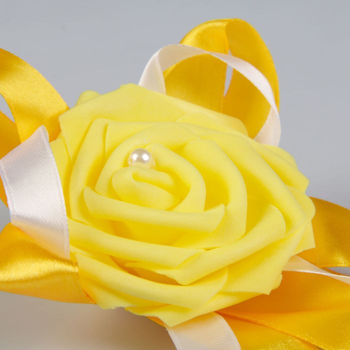 Украшение «Роза» на ручки и зеркала авто, жёлтое